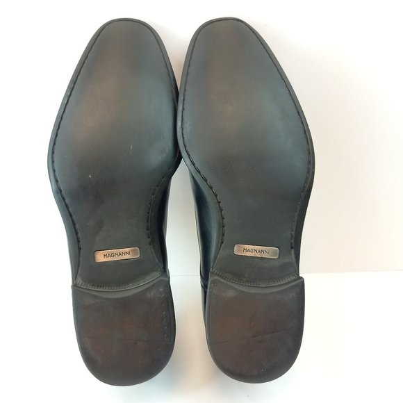 Magnanni Black Leather Men Dress Shoes (7.5 US) - Picture 8 of 13